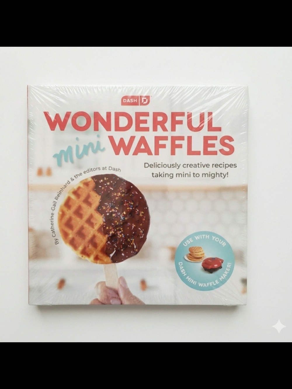 Ash Mini Waffle Cookbook - Coral & Teal Accents. New